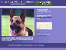Tablet Screenshot of geyergermanshepherds.com